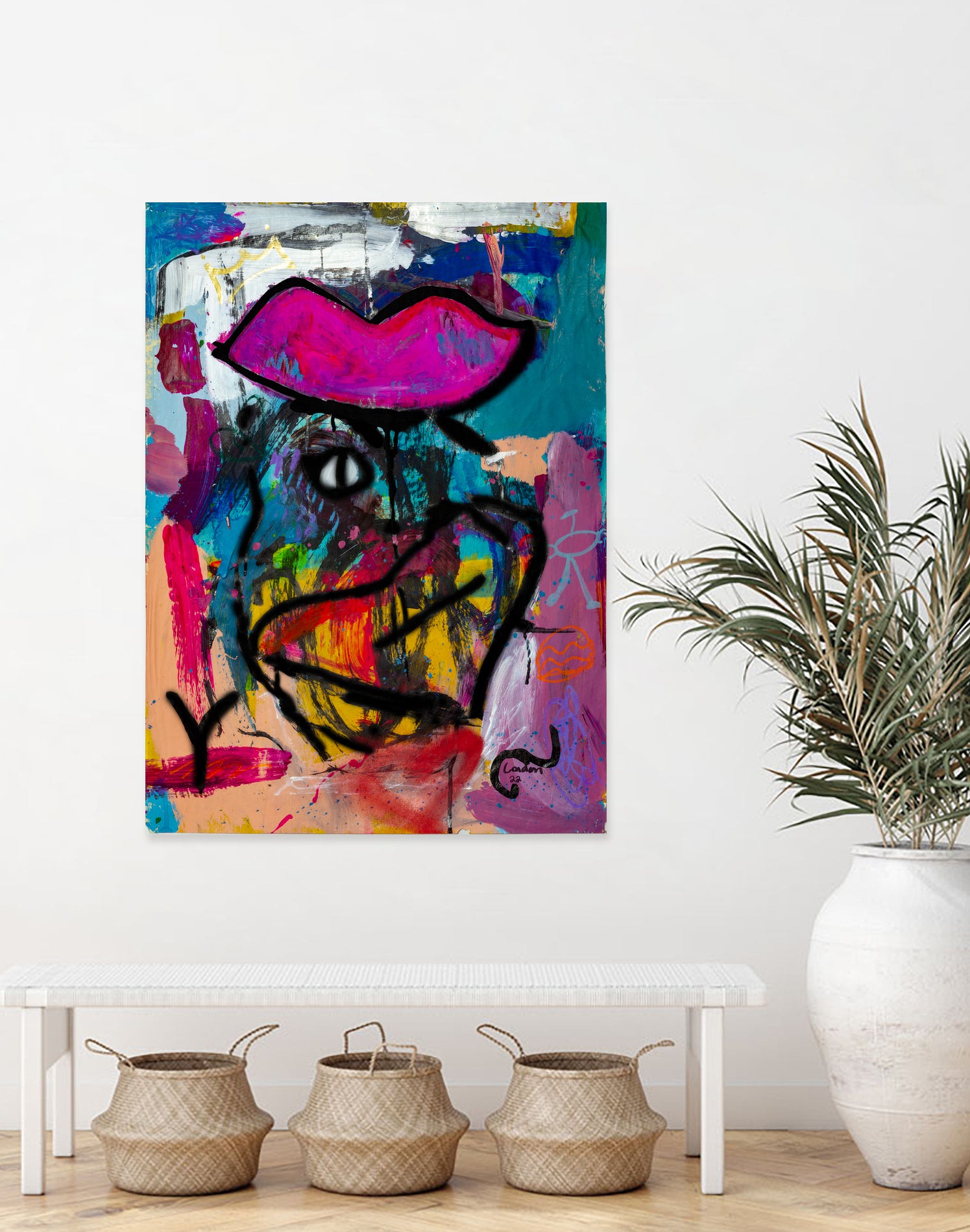 Human Consciousness by Janet London on GIANT ART - pink abstract