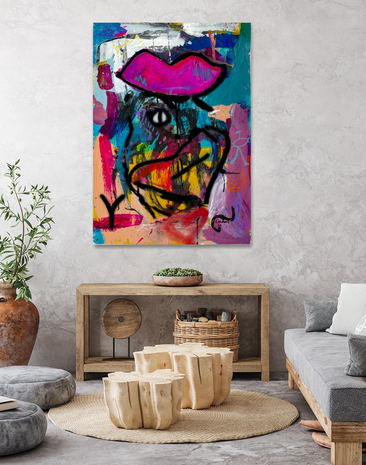 Human Consciousness by Janet London on GIANT ART - pink abstract