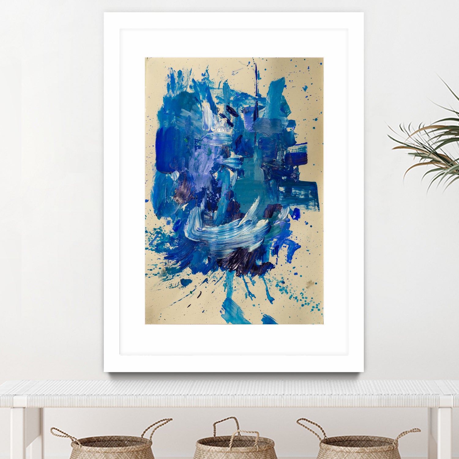 Feel the Ocean`s Power No 2 by Janet London on GIANT ART - blue abstract
