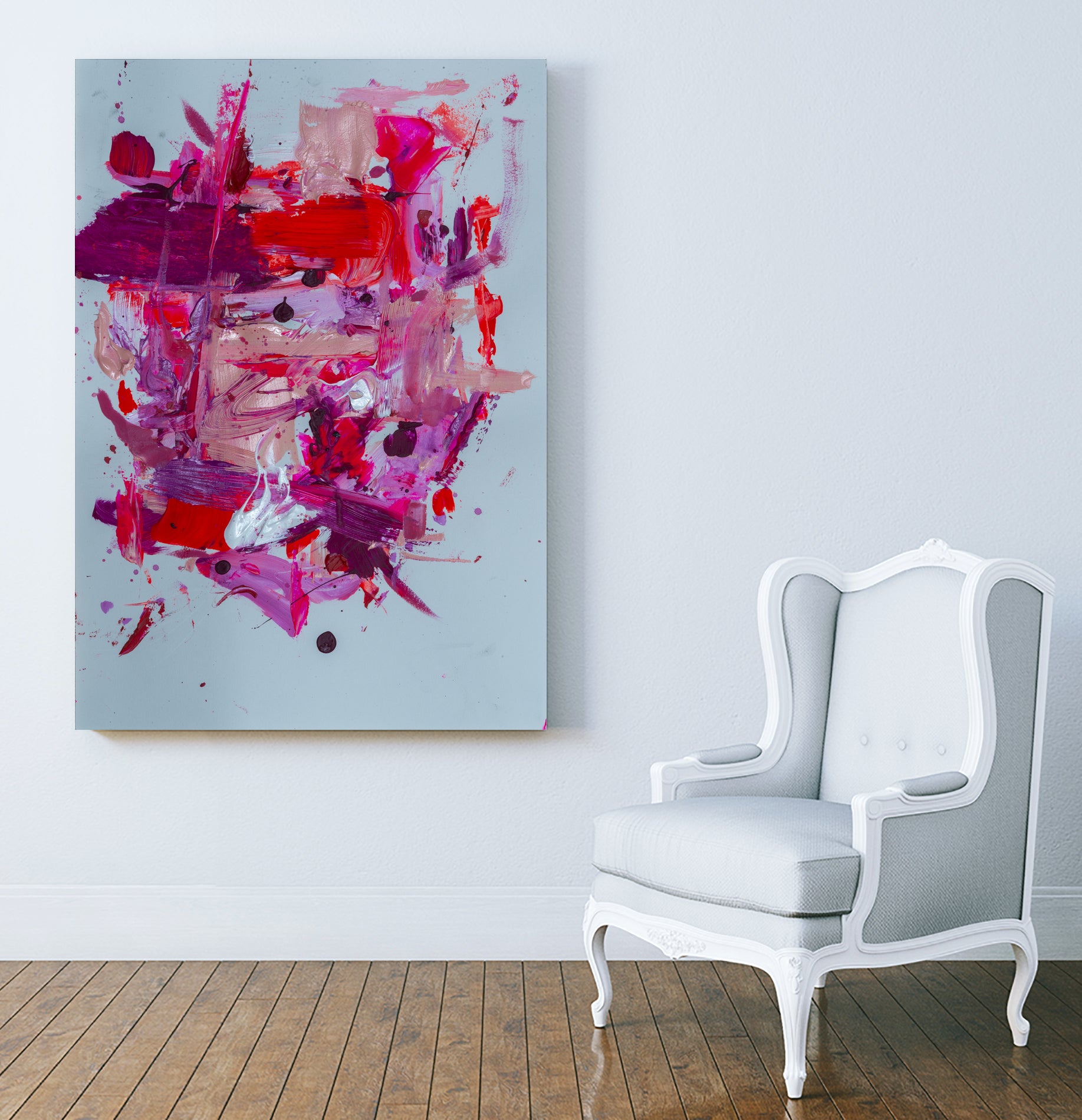 The Power of Pink by Janet London on GIANT ART - red abstract