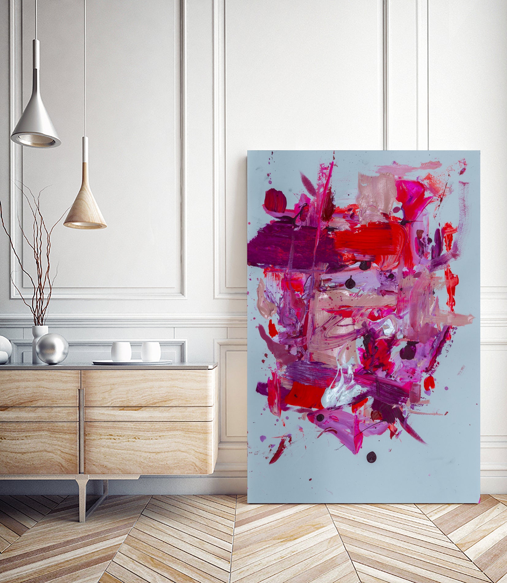 The Power of Pink by Janet London on GIANT ART - red abstract