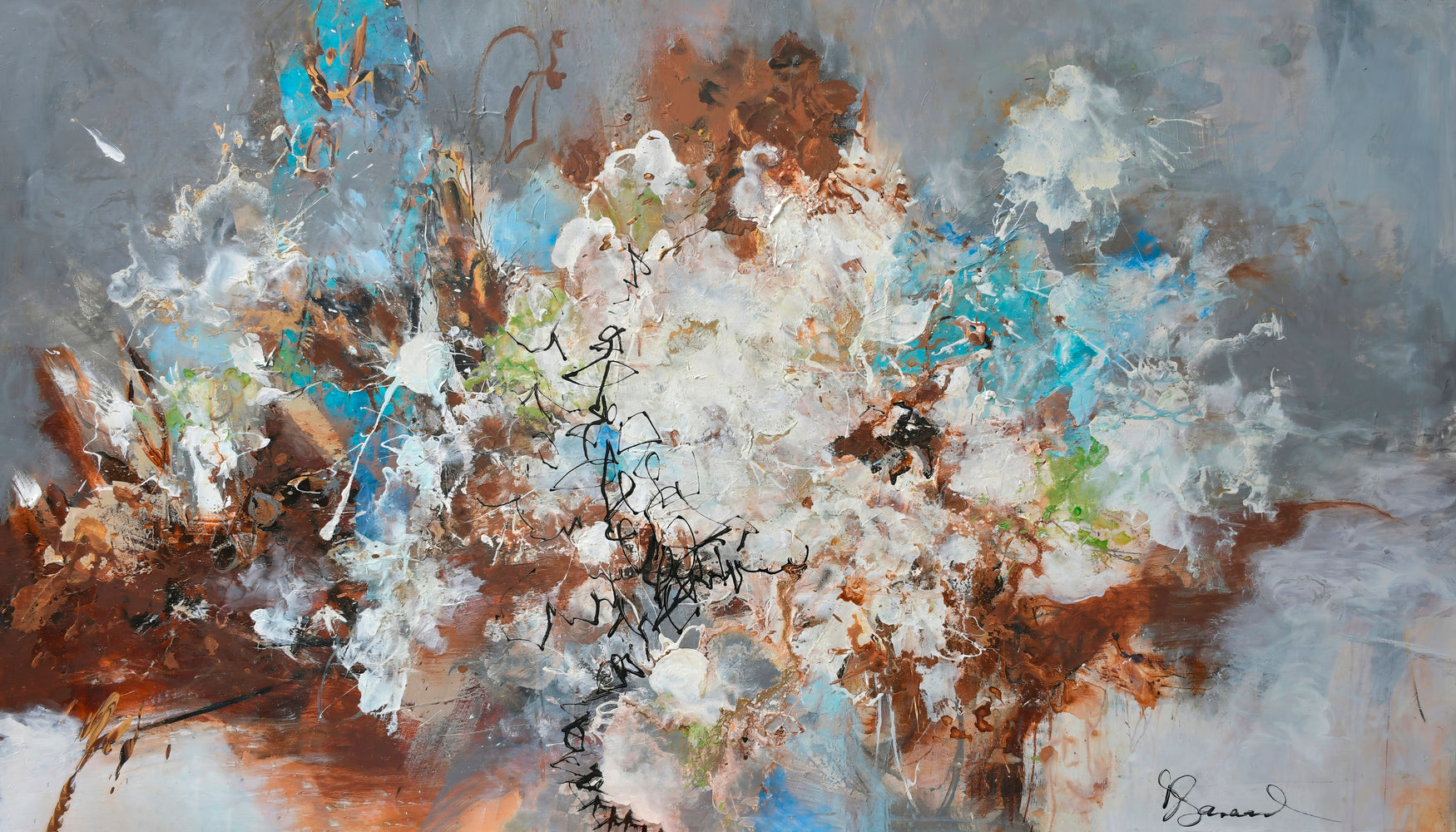 Earthy by Doris Savard on GIANT ART - blue abstract