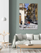 Lovers in Santa Croce by Matthew Holden Bates on GIANT ART - blue landscape