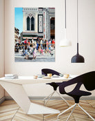 Sitting on the Steps of the Duomo by Matthew Holden Bates on GIANT ART - blue landscape