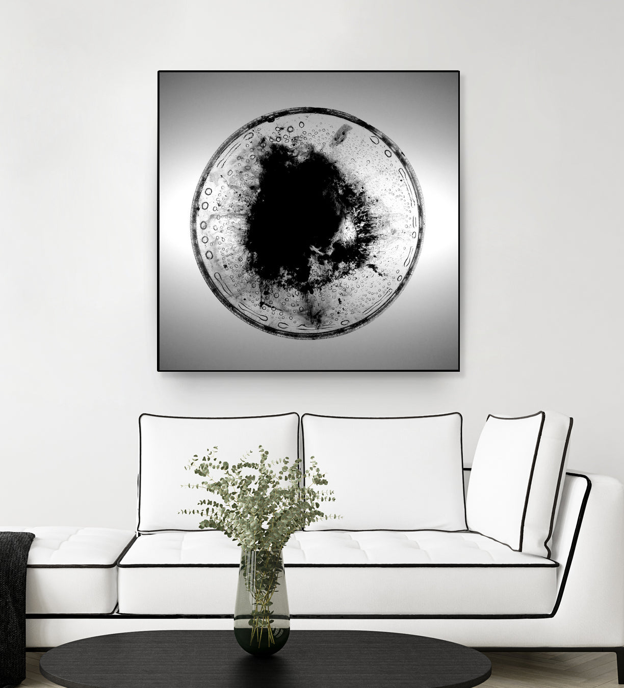 Dissolve by Orestes Grediaga on GIANT ART - black shapes  framed canvas