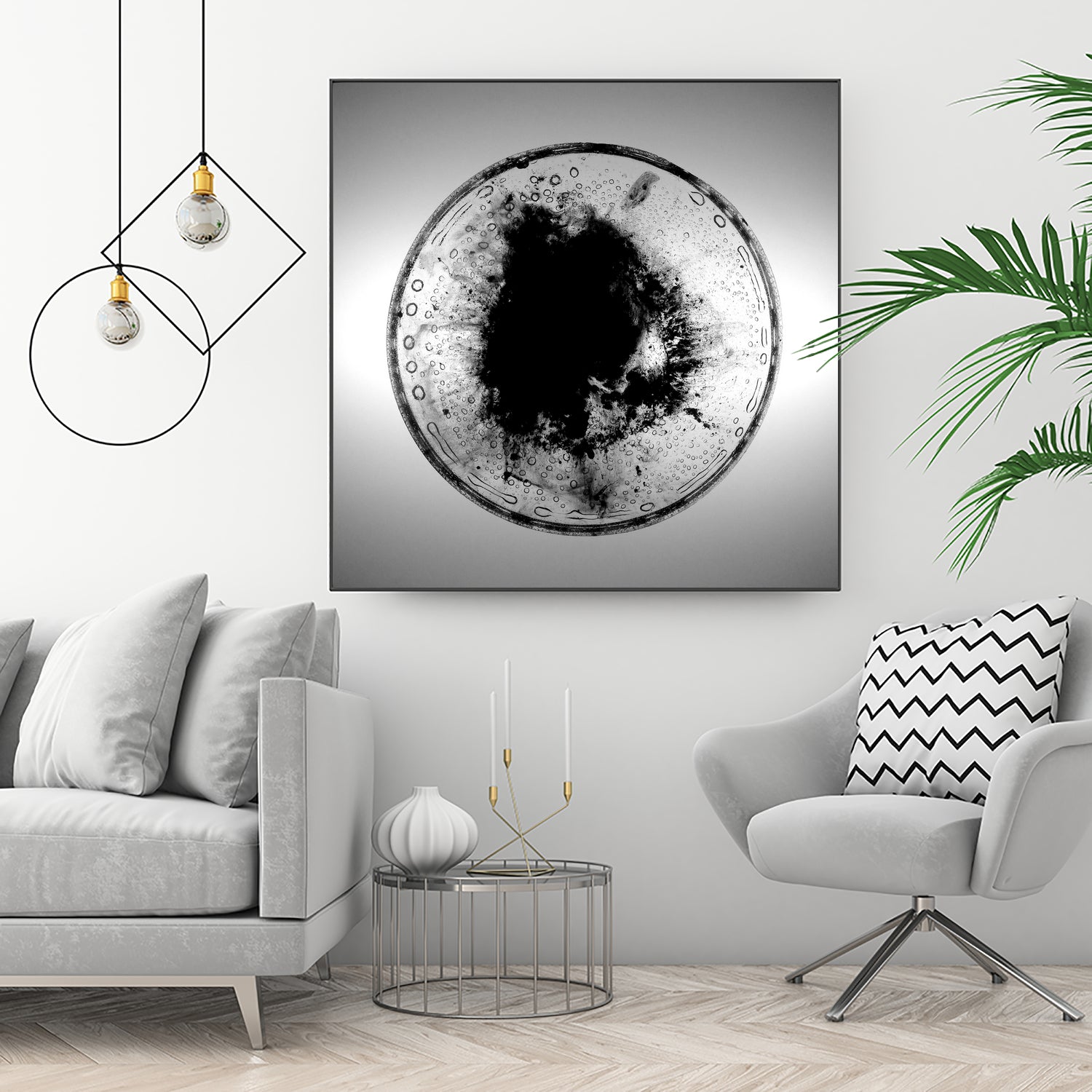 Dissolve by Orestes Grediaga on GIANT ART - black shapes  framed canvas