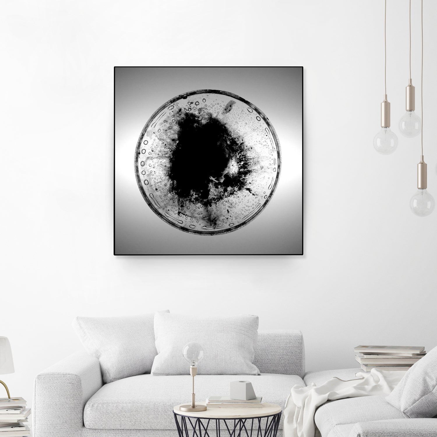 Dissolve by Orestes Grediaga on GIANT ART - black shapes  framed canvas