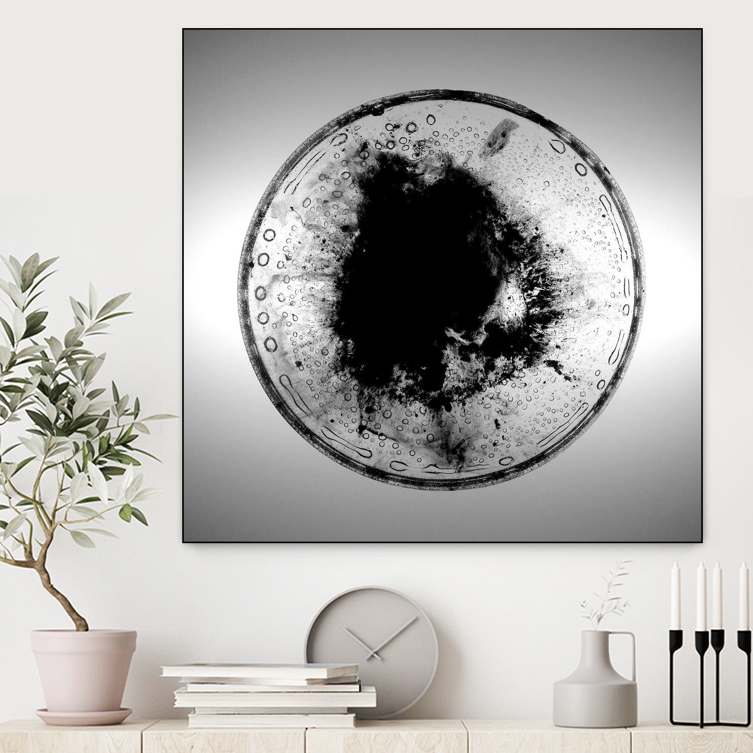 Dissolve by Orestes Grediaga on GIANT ART - black shapes  framed canvas