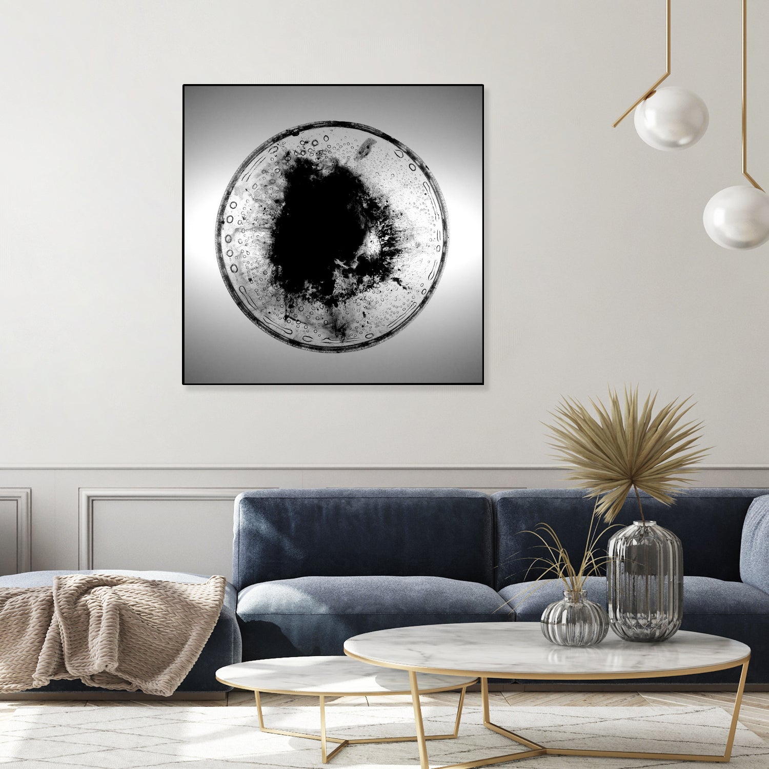 Dissolve by Orestes Grediaga on GIANT ART - black shapes  framed canvas