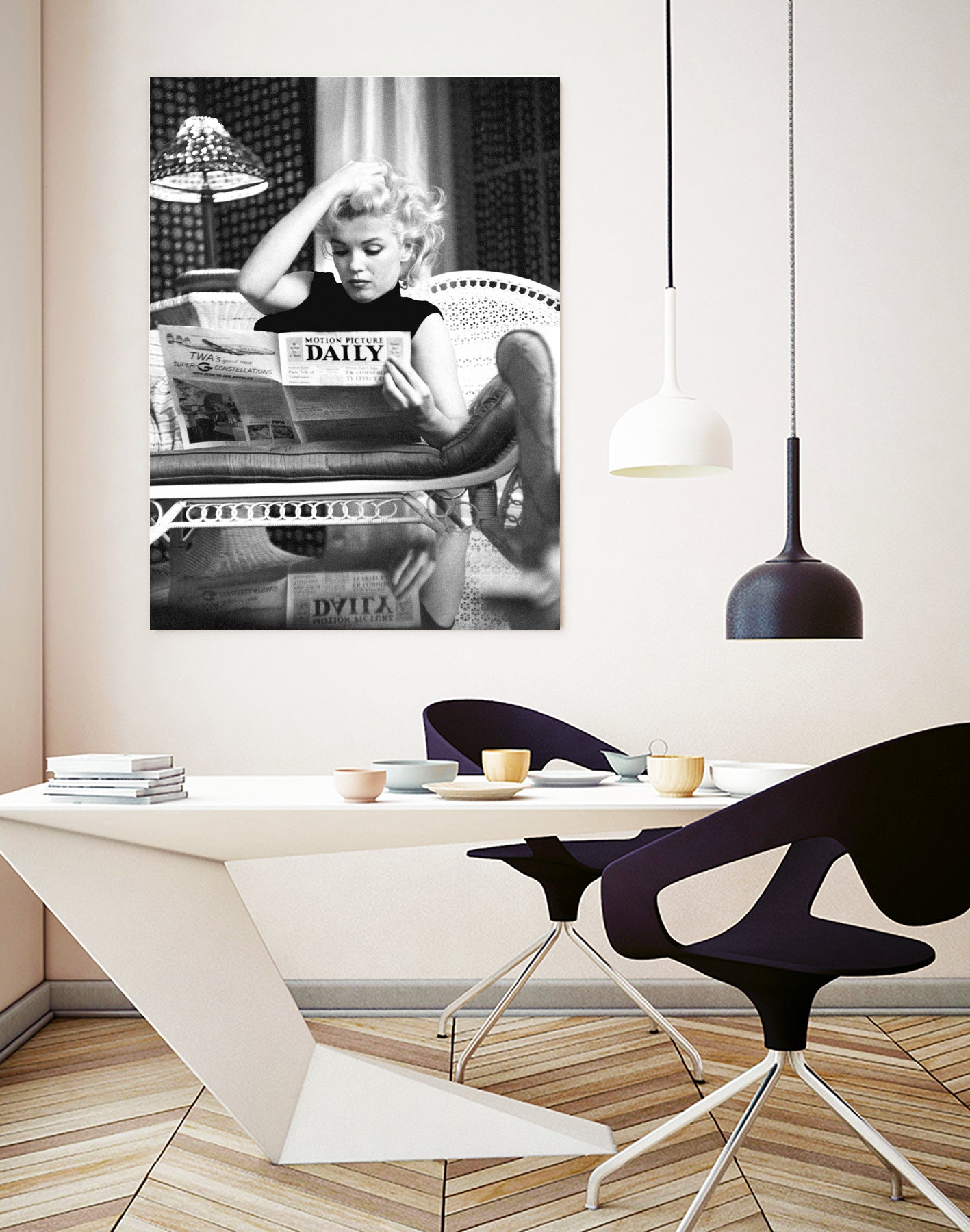 Reading  by M Studio on GIANT ART - black and white photogrpahy marilyn monroe