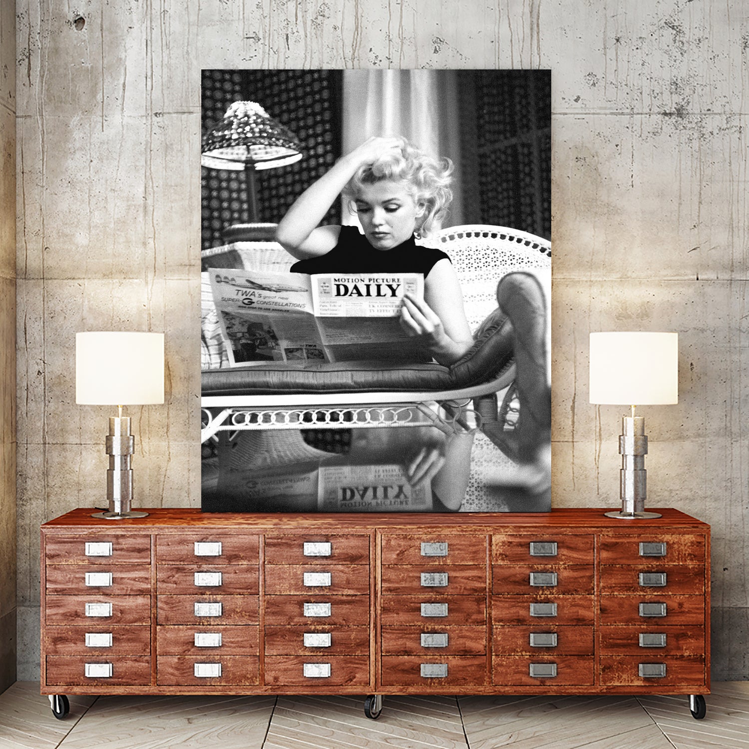 Reading  by M Studio on GIANT ART - black and white photogrpahy marilyn monroe