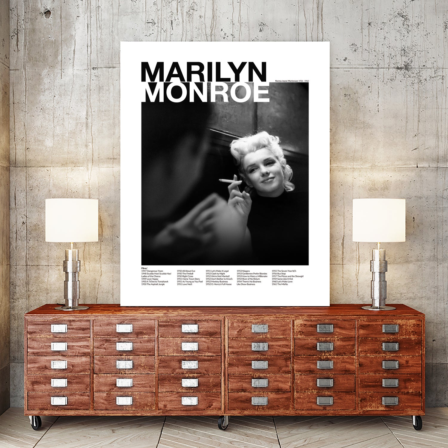 Marilyn Monroe  by M Studio on GIANT ART - black and white photography