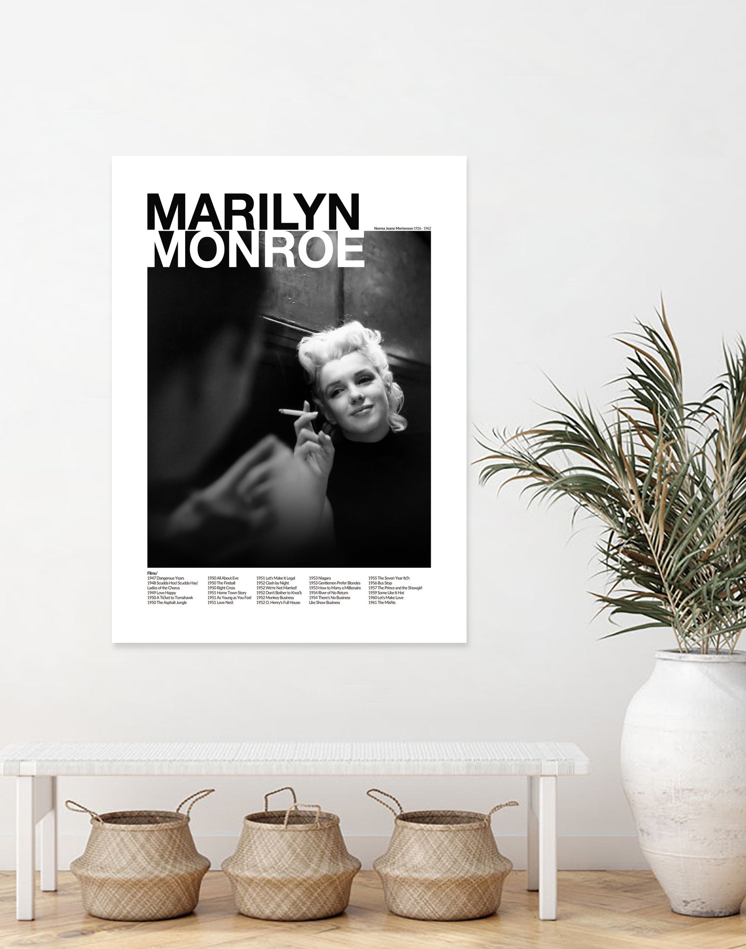 Marilyn Monroe  by M Studio on GIANT ART - black and white photography