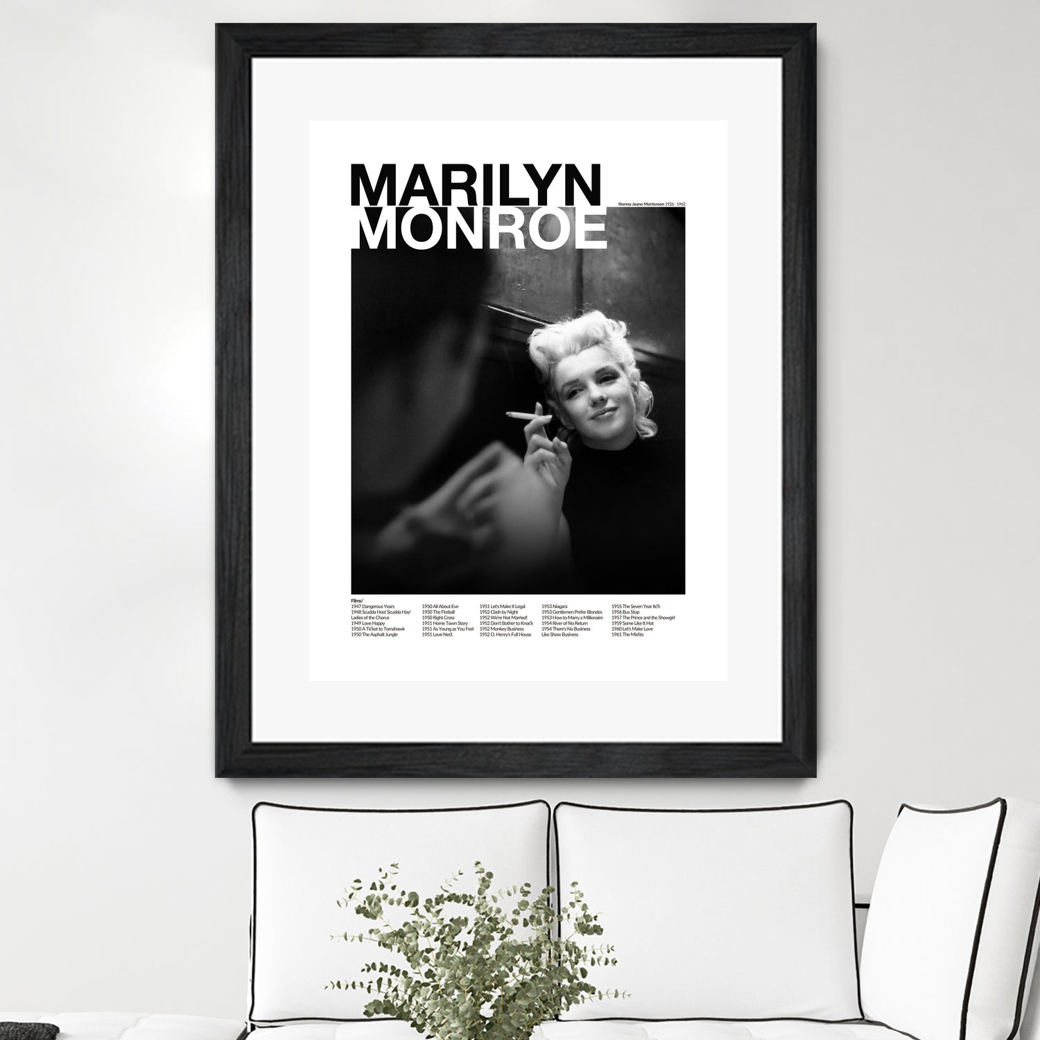 Marilyn Monroe  by M Studio on GIANT ART - black and white photography