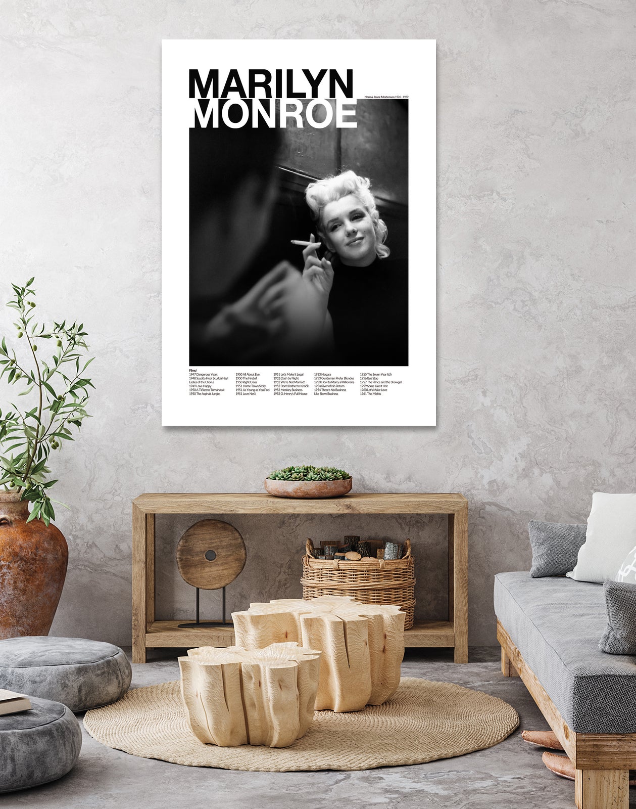 Marilyn Monroe  by M Studio on GIANT ART - black and white photography