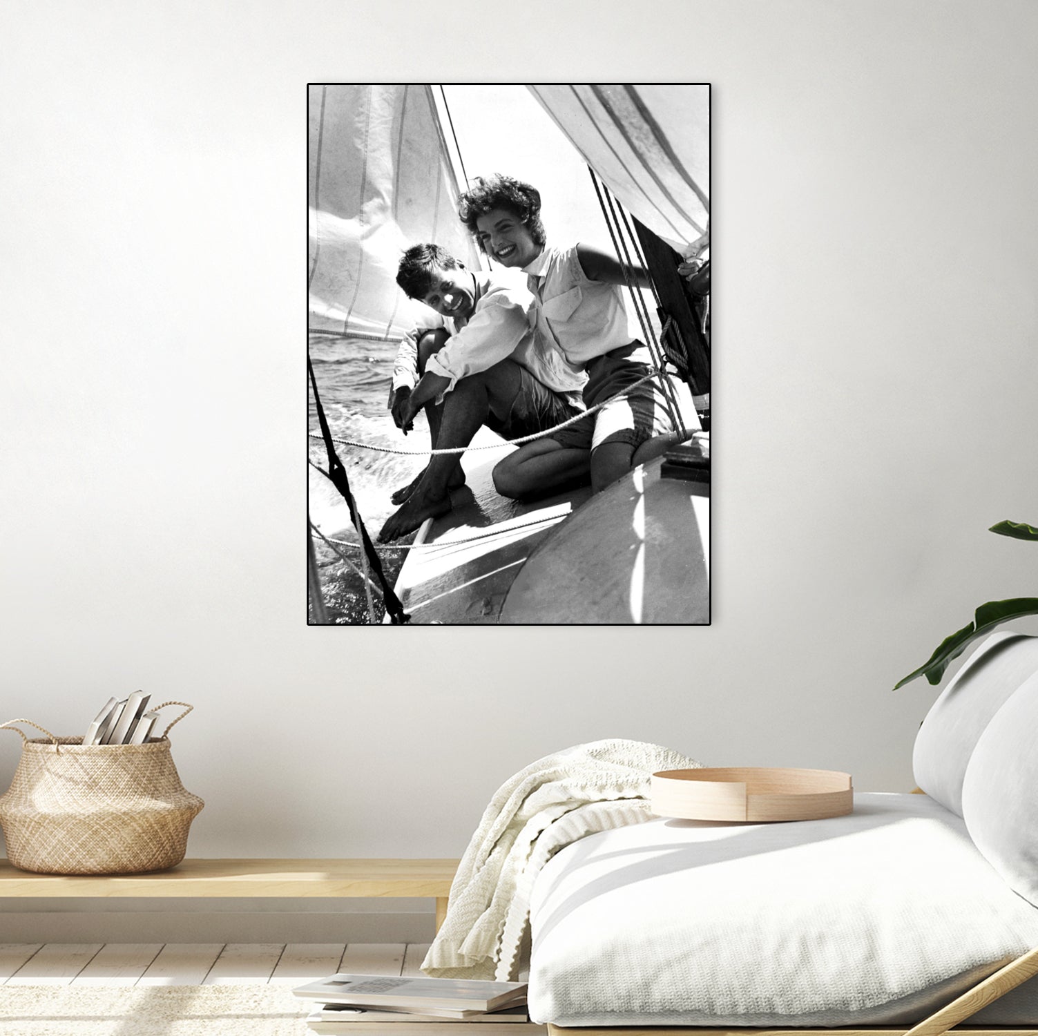 Jackie and Jack on a Boat by M Studio on GIANT ART - black and white photography