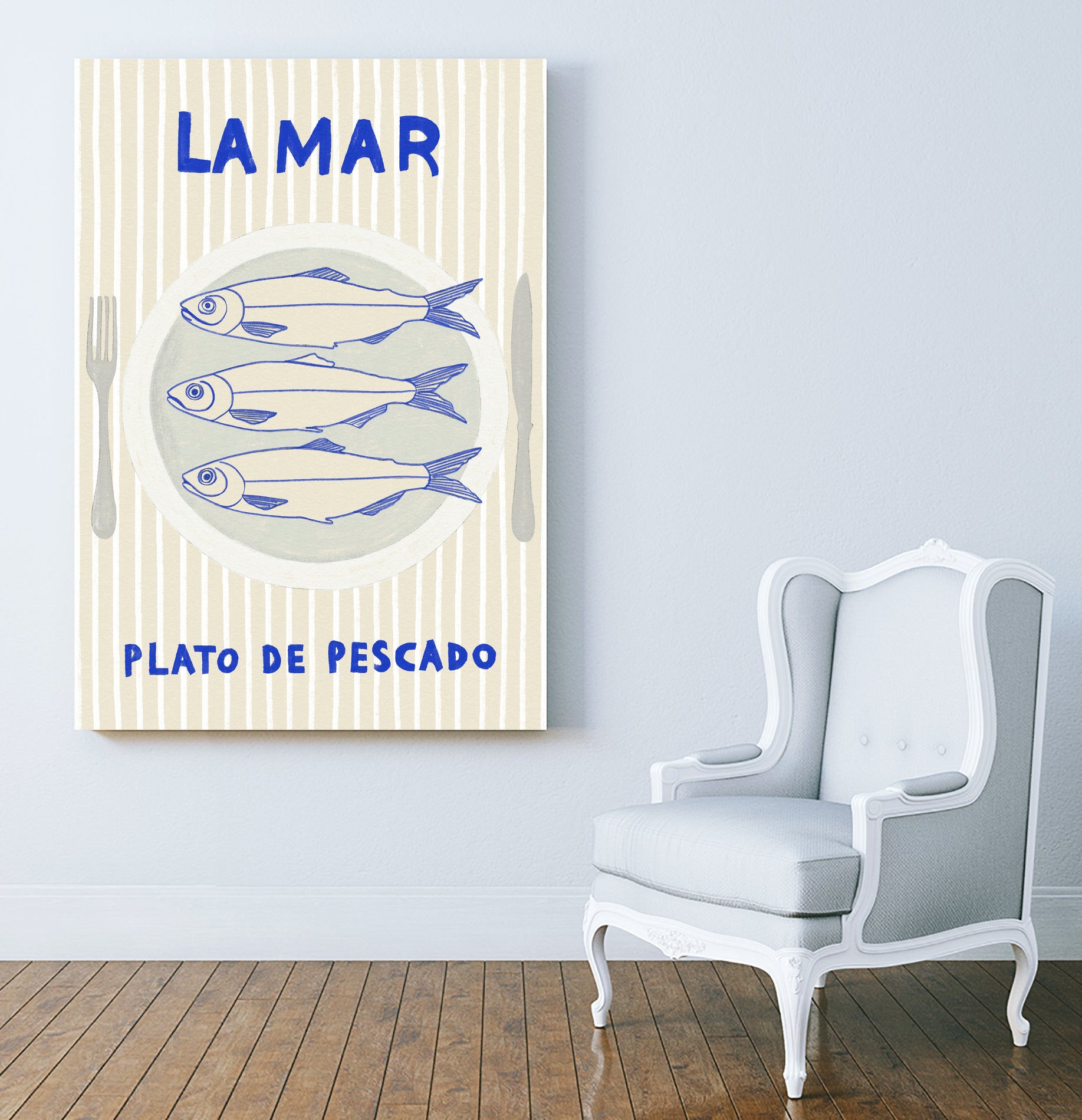 la Mar by M Studio on GIANT ART - blue figurative kitchen