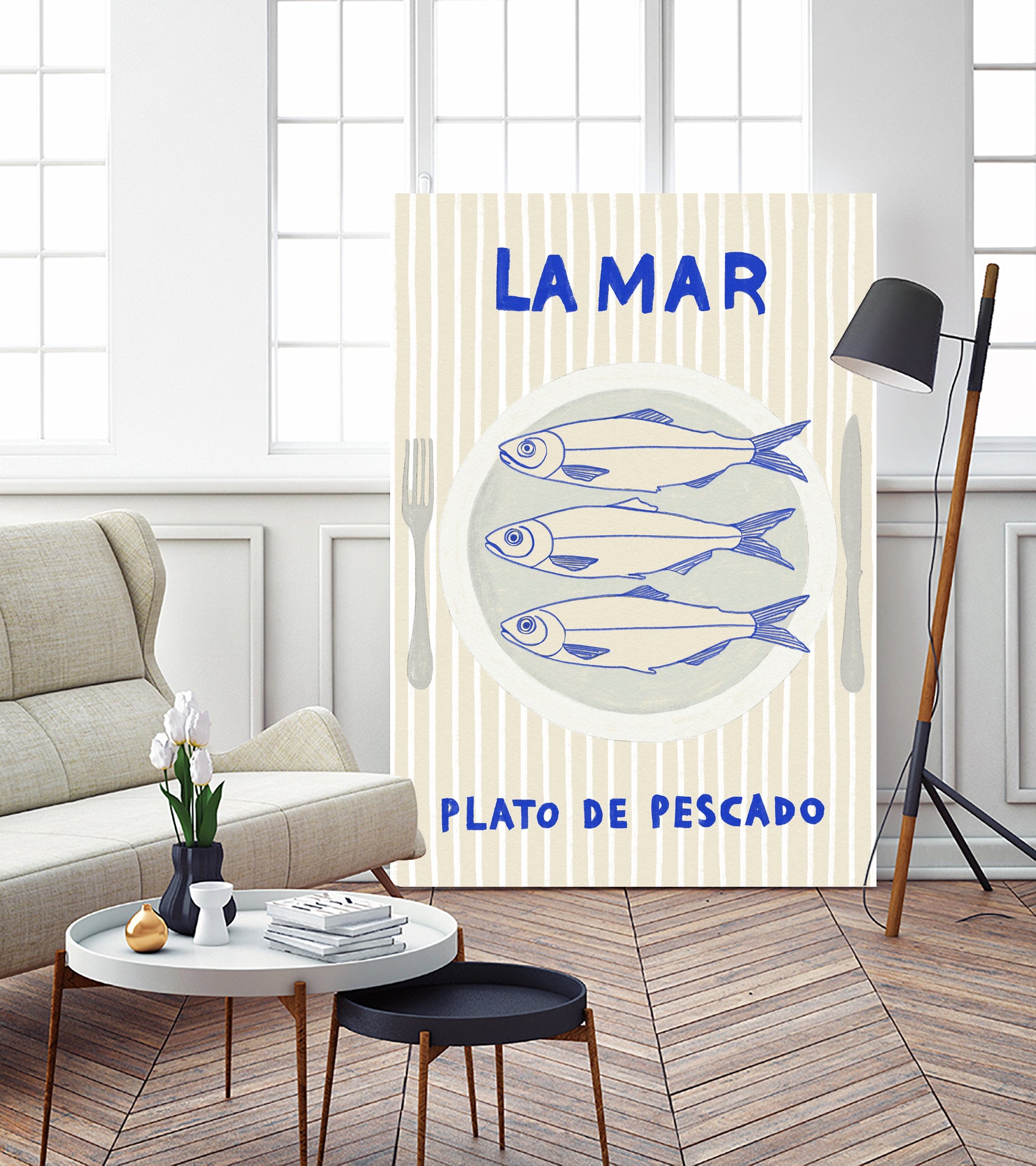 la Mar by M Studio on GIANT ART - blue figurative kitchen