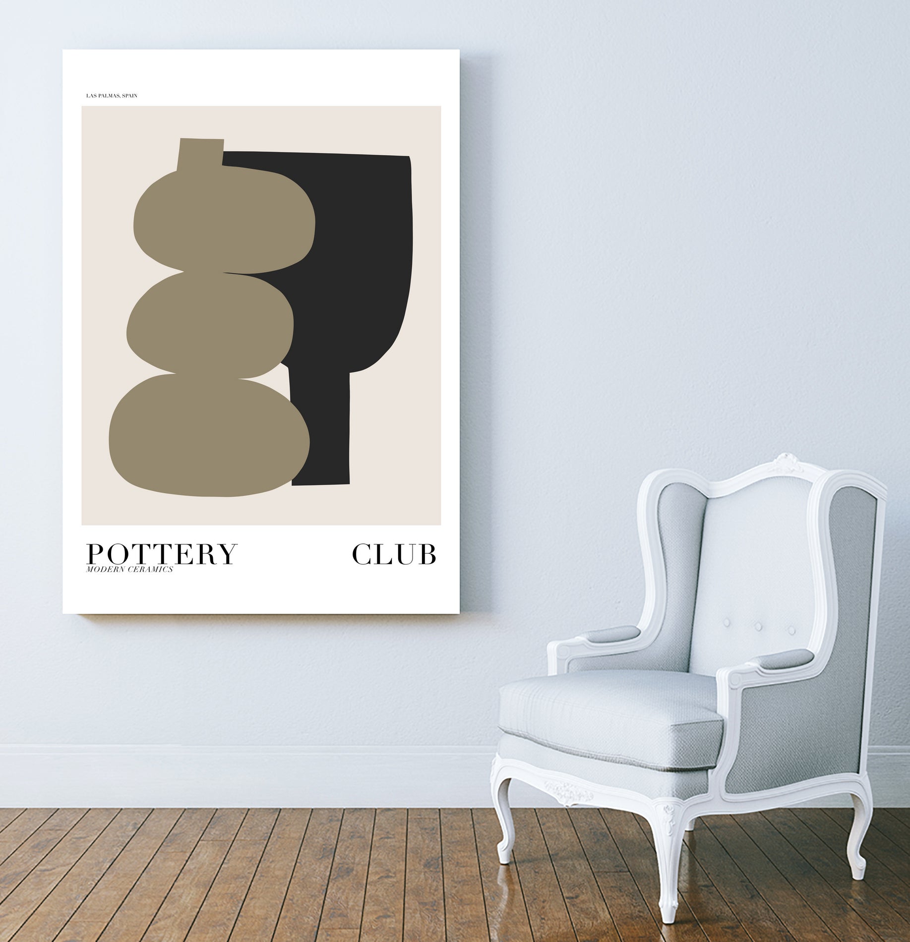 Pottery by M Studio on GIANT ART - pink figurative framed canvas