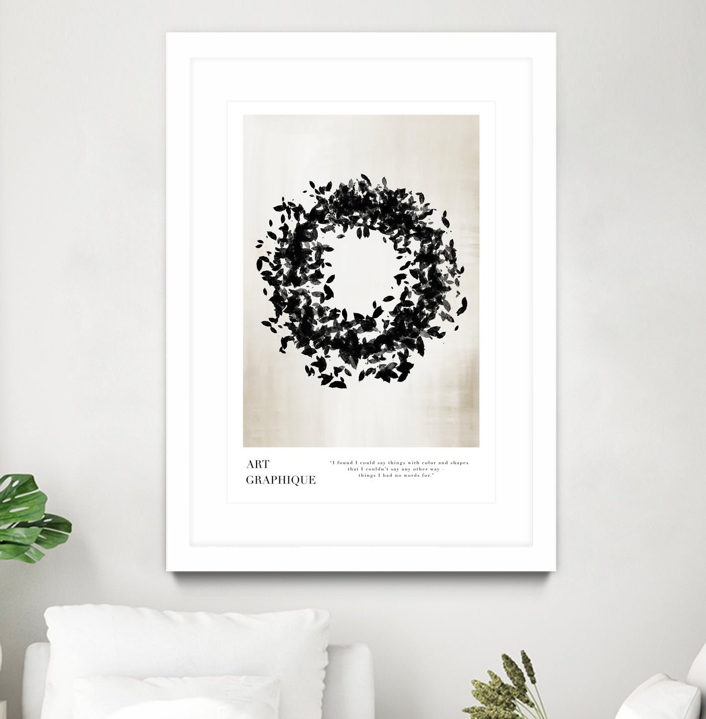 Organic Circle by M Studio on GIANT ART - beige