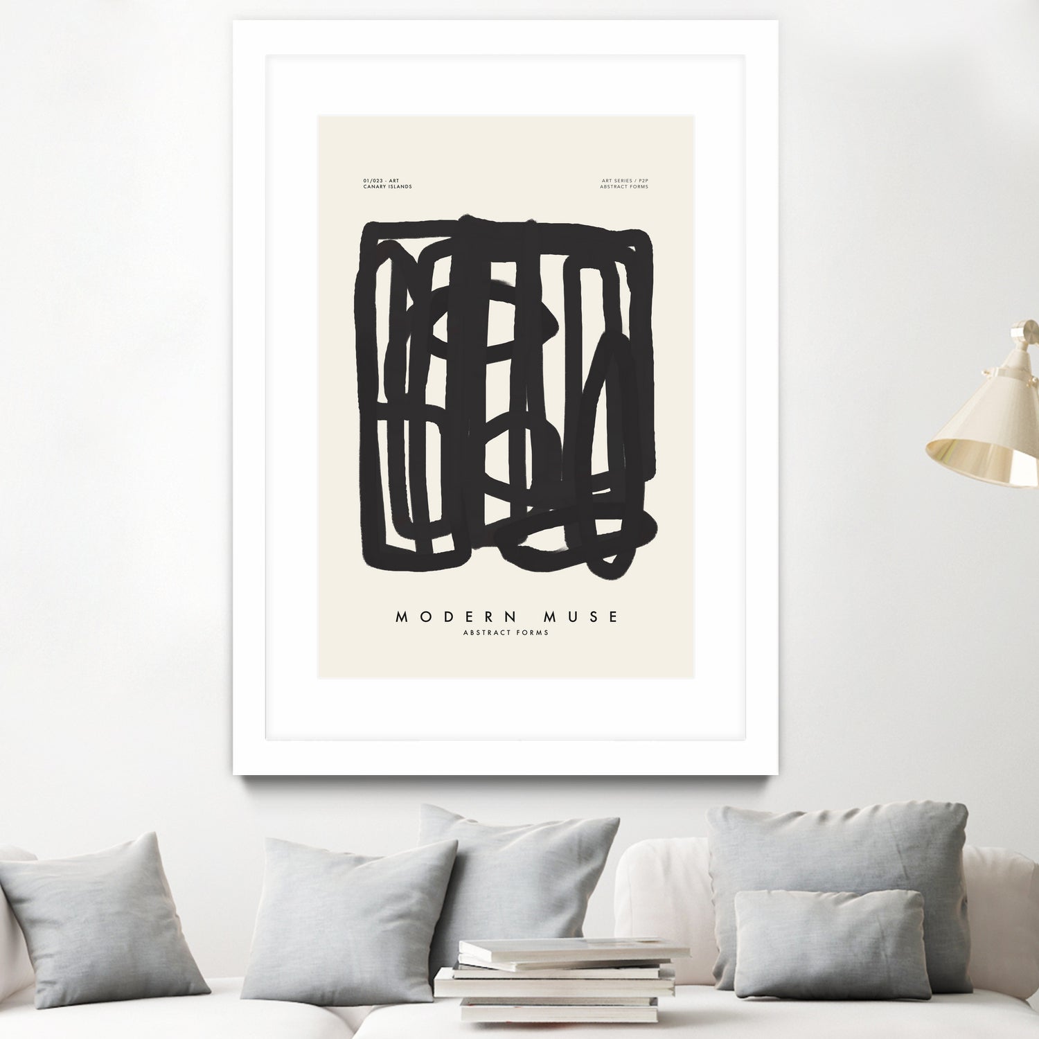 Modern Muse by M Studio on GIANT ART - beige mid century