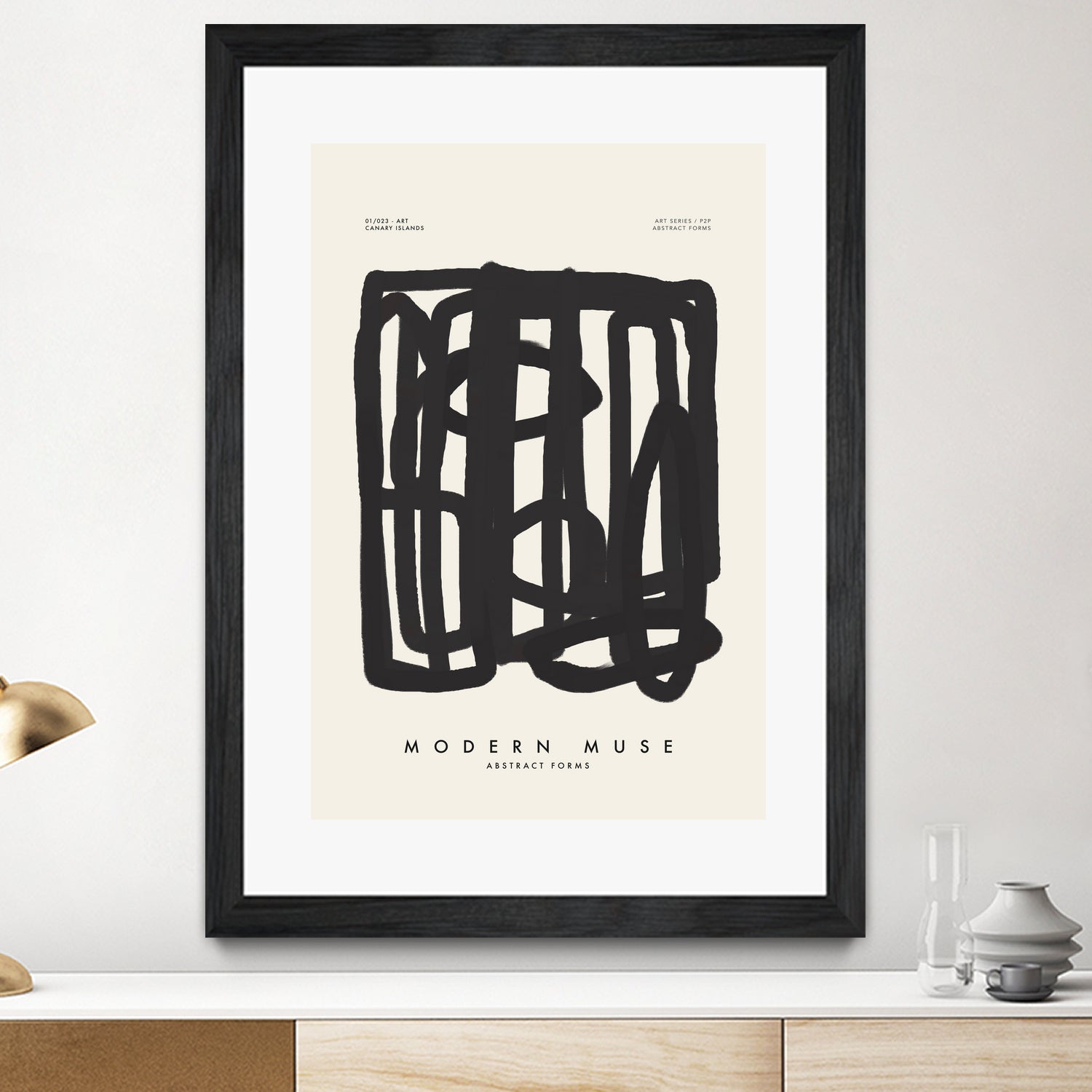 Modern Muse by M Studio on GIANT ART - beige mid century