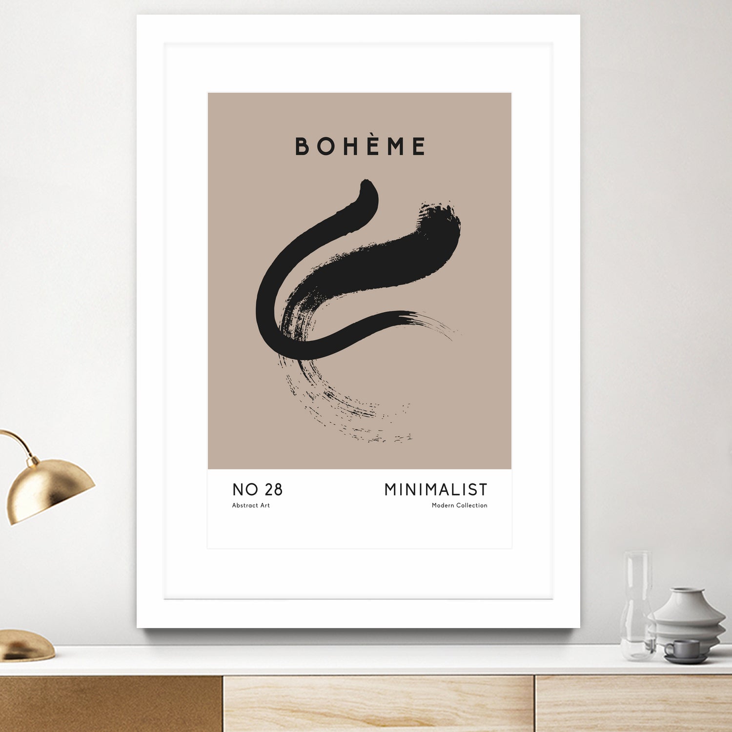 Esprit Bohème by M Studio on GIANT ART - beige minimalist