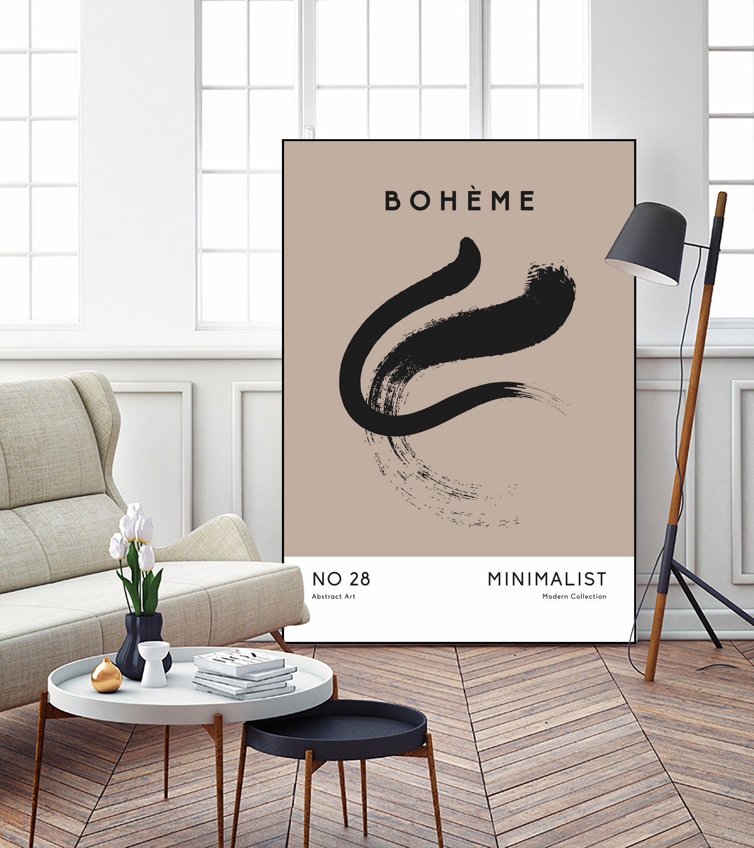 Esprit Bohème by M Studio on GIANT ART - beige minimalist