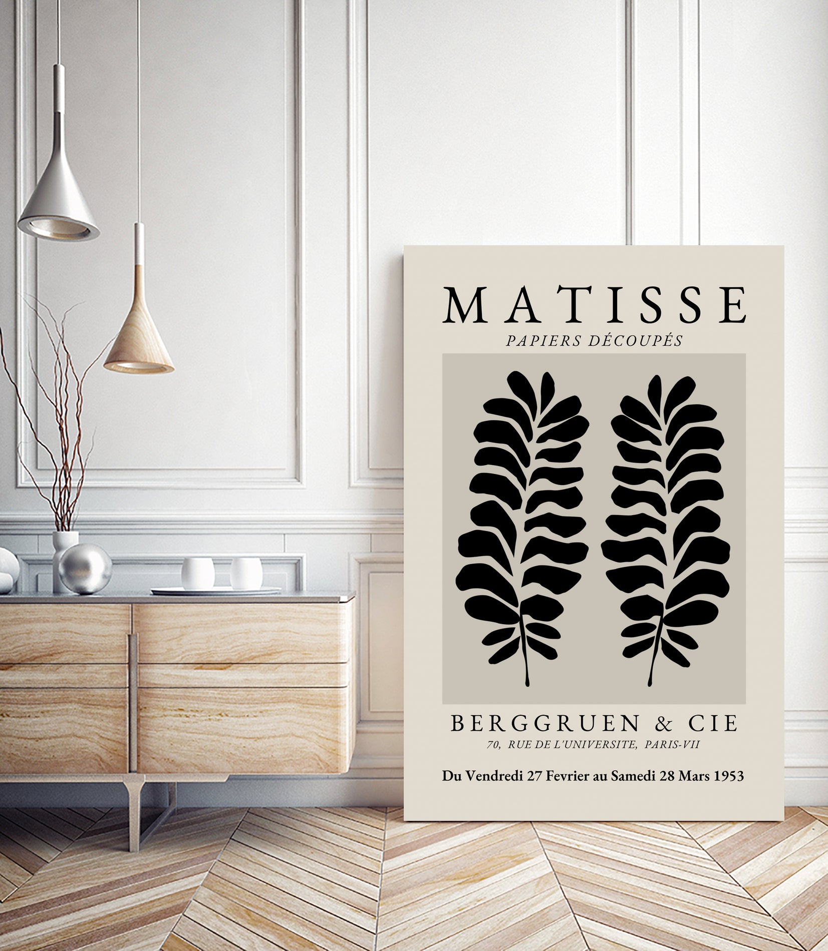 Papiers Découpés XII by M Studio on GIANT ART - beige