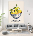 Le Citron by M Studio on GIANT ART - blue figurative canvas frame