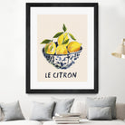 Le Citron by M Studio on GIANT ART - blue figurative canvas frame