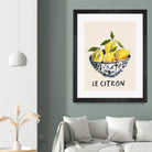 Le Citron by M Studio on GIANT ART - blue figurative canvas frame