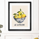 Le Citron by M Studio on GIANT ART - blue figurative canvas frame