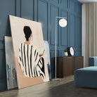 women reading by Mstudio on GIANT ART - beige figurative