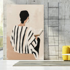 women reading by Mstudio on GIANT ART - beige figurative
