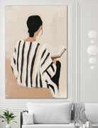 women reading by Mstudio on GIANT ART - beige figurative