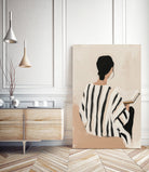 women reading by Mstudio on GIANT ART - beige figurative