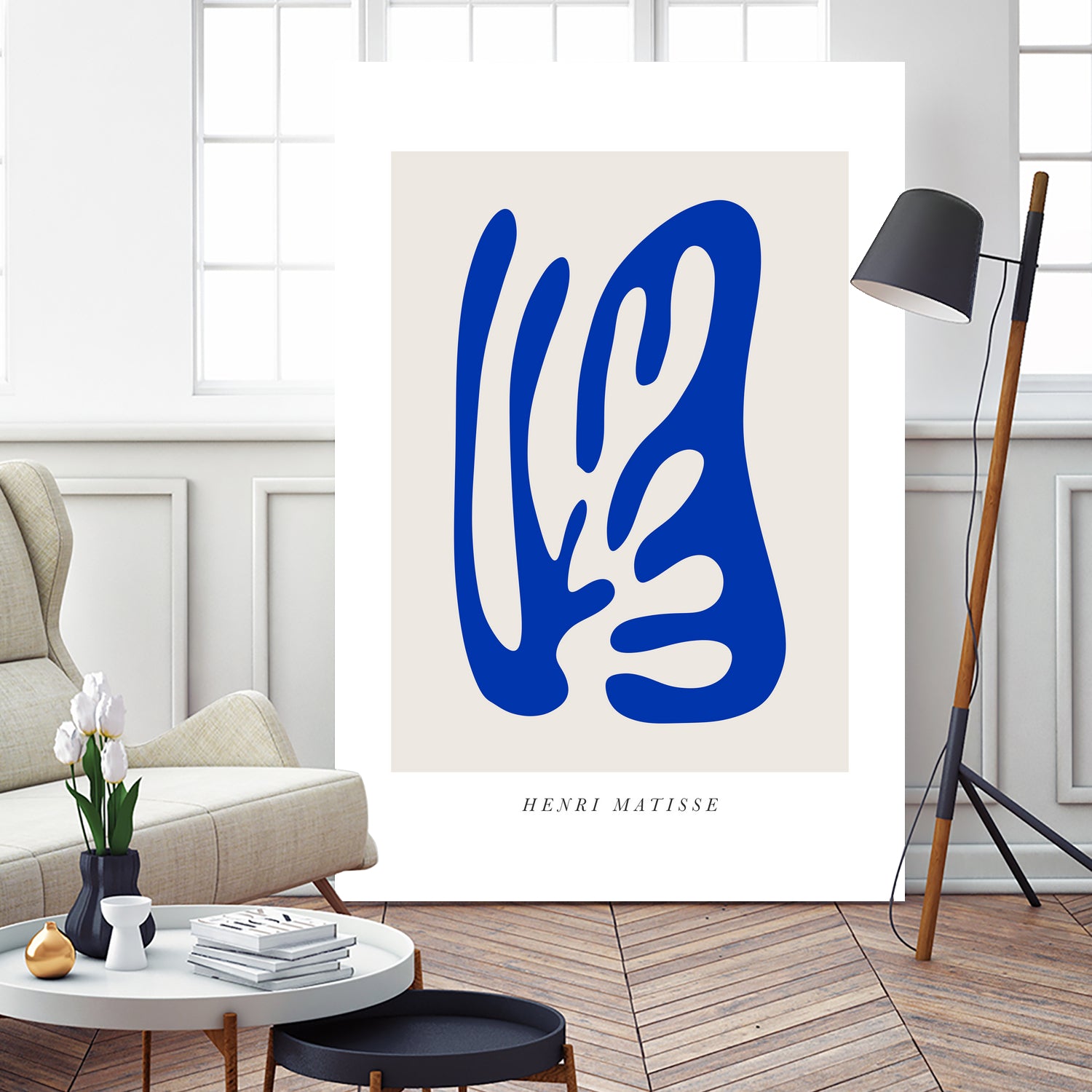 Papiers Découpés by Matisse on GIANT ART - blue modern framed canvas