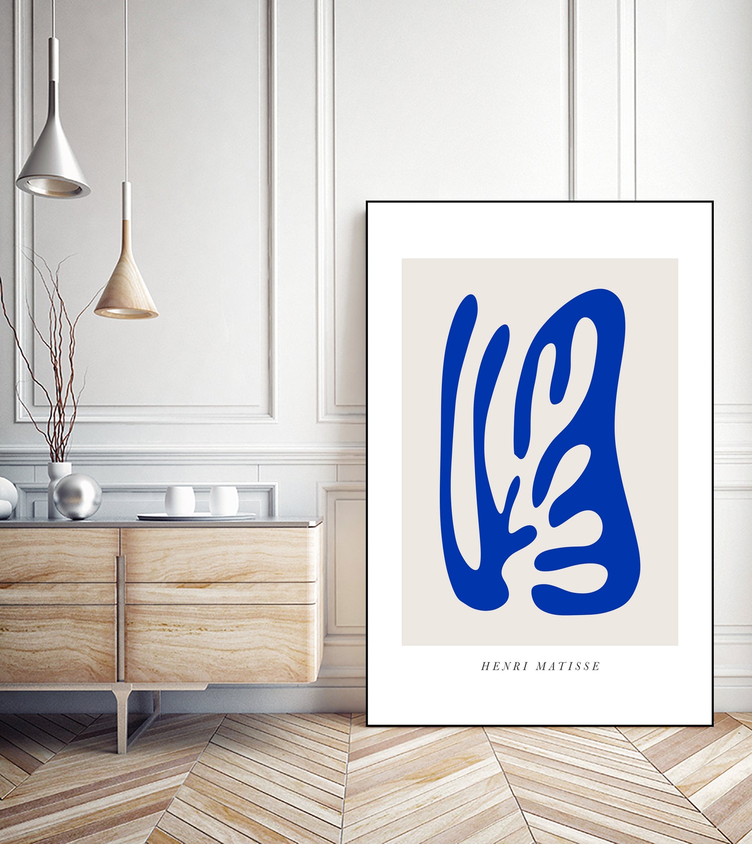 Papiers Découpés by Matisse on GIANT ART - blue modern framed canvas