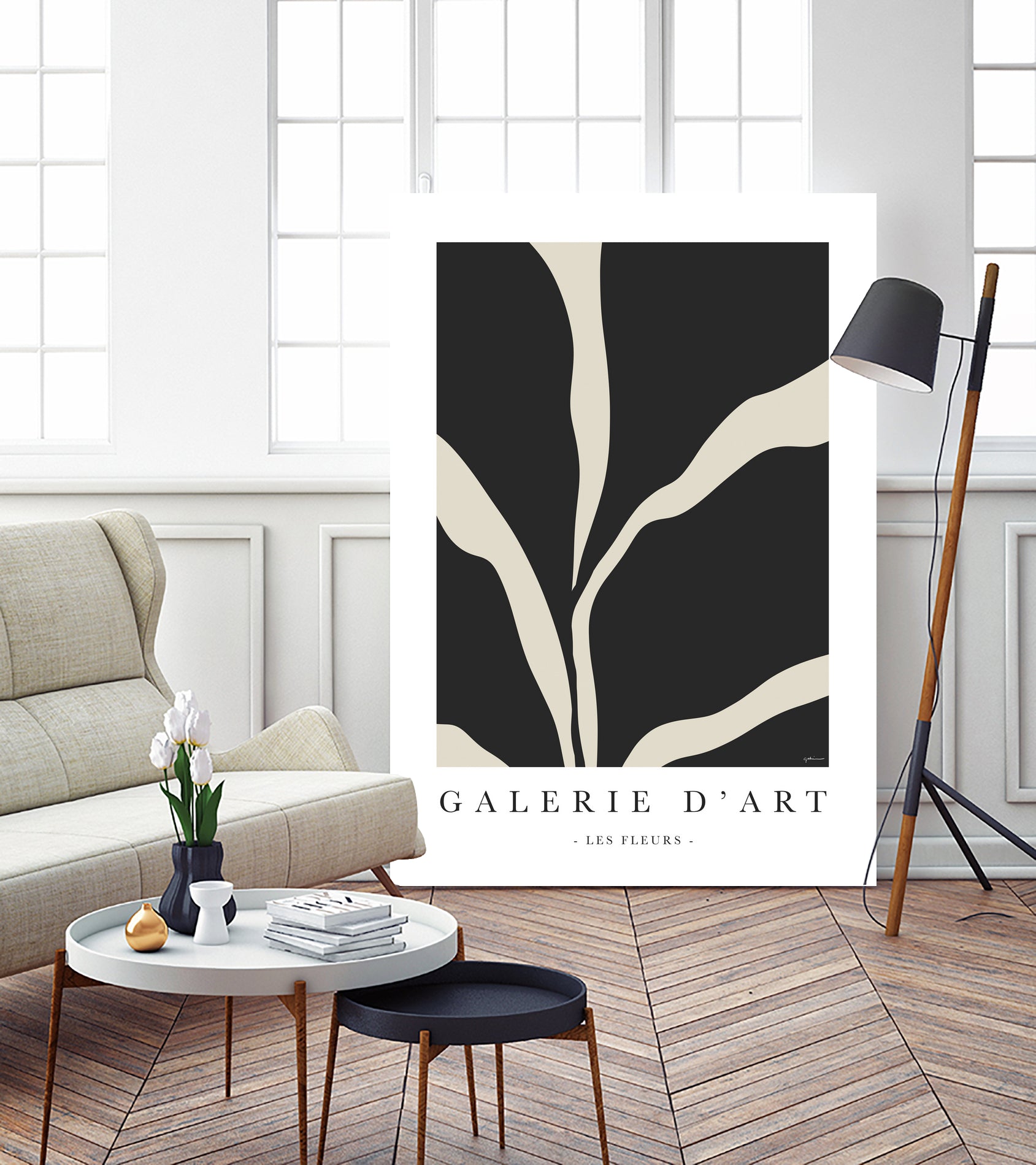 Les Flreurs by M Studio on GIANT ART - black illustration