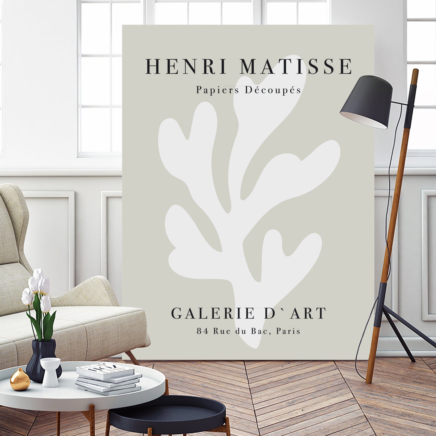 Papiers Découpés XI by M Studio on GIANT ART - beige matisse