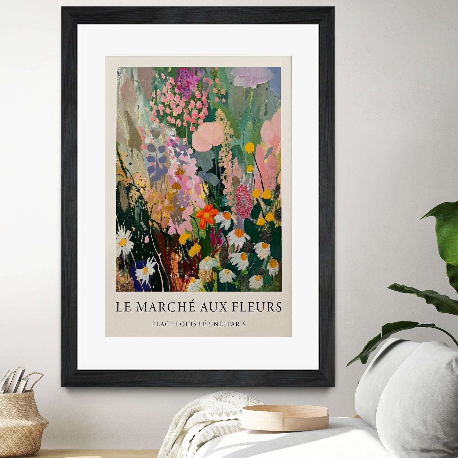 Marché aux Fleurs by M Studio on GIANT ART - pink botanique