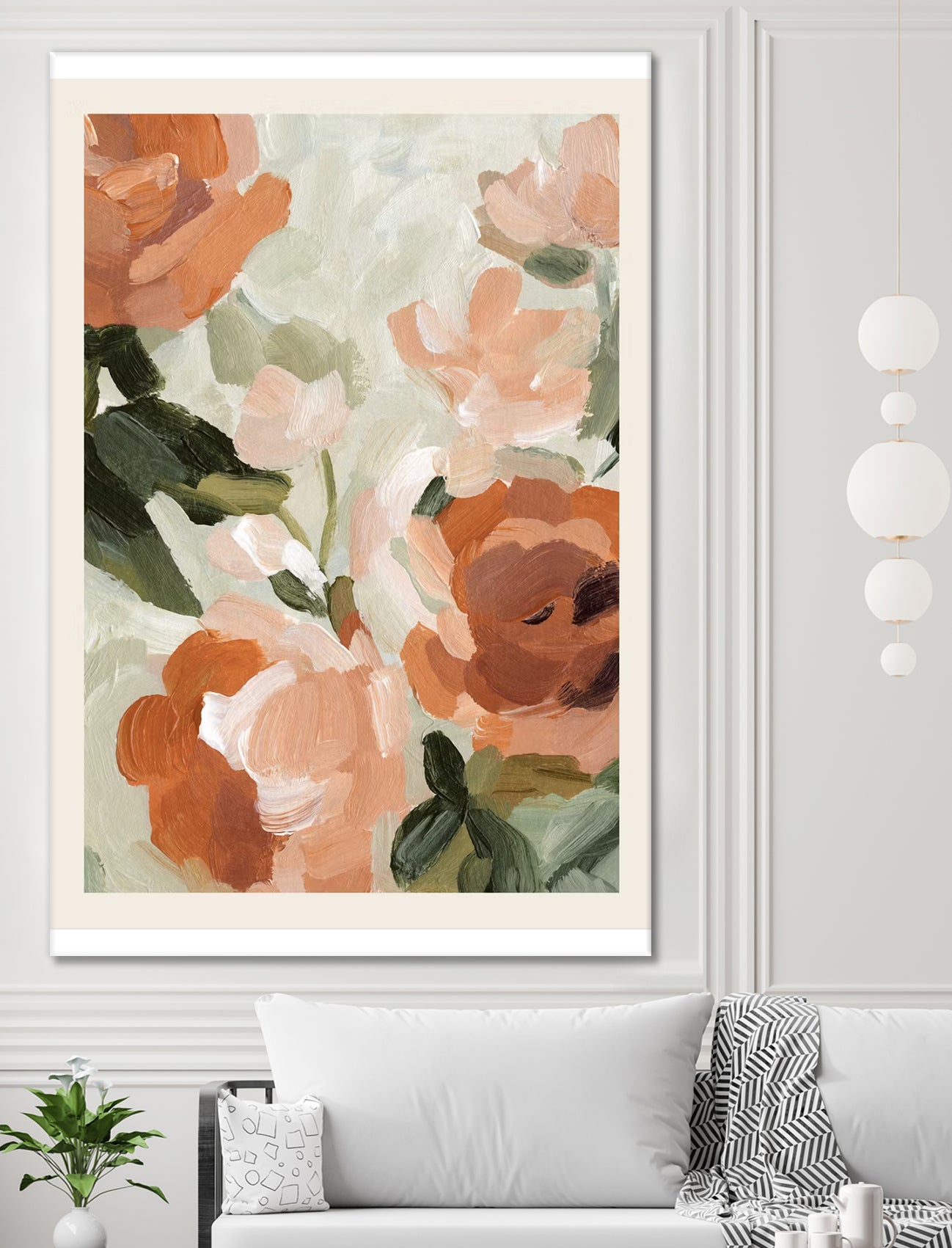 Autumn Blossom by M Studio on GIANT ART - green botanical flowers