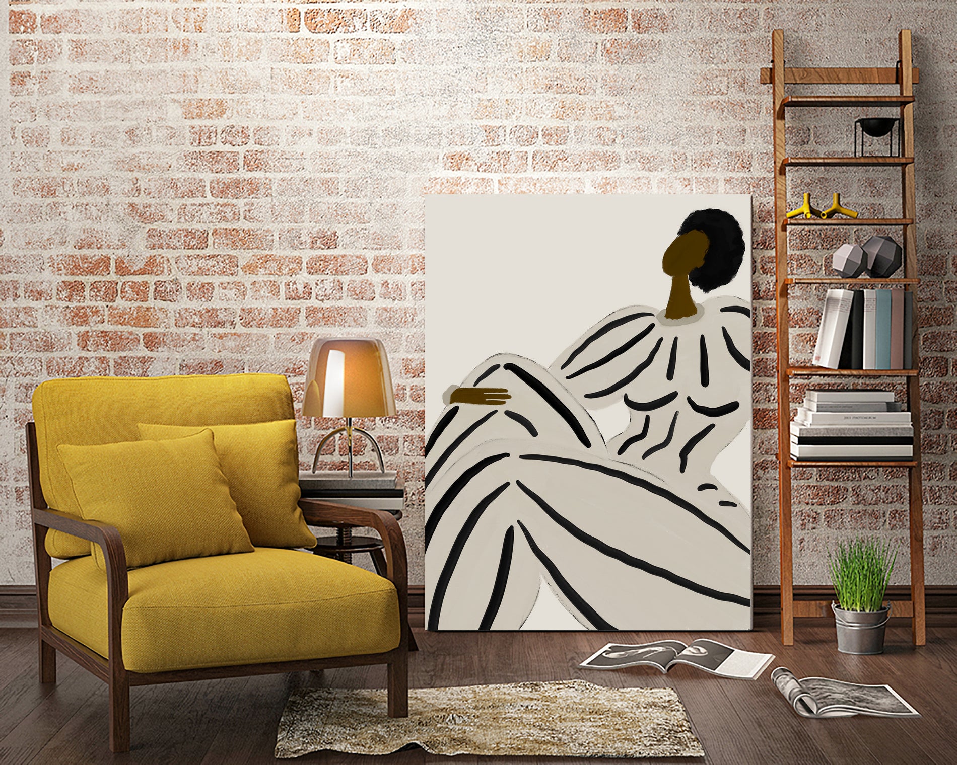 Form V by M Studio on GIANT ART - grey beige