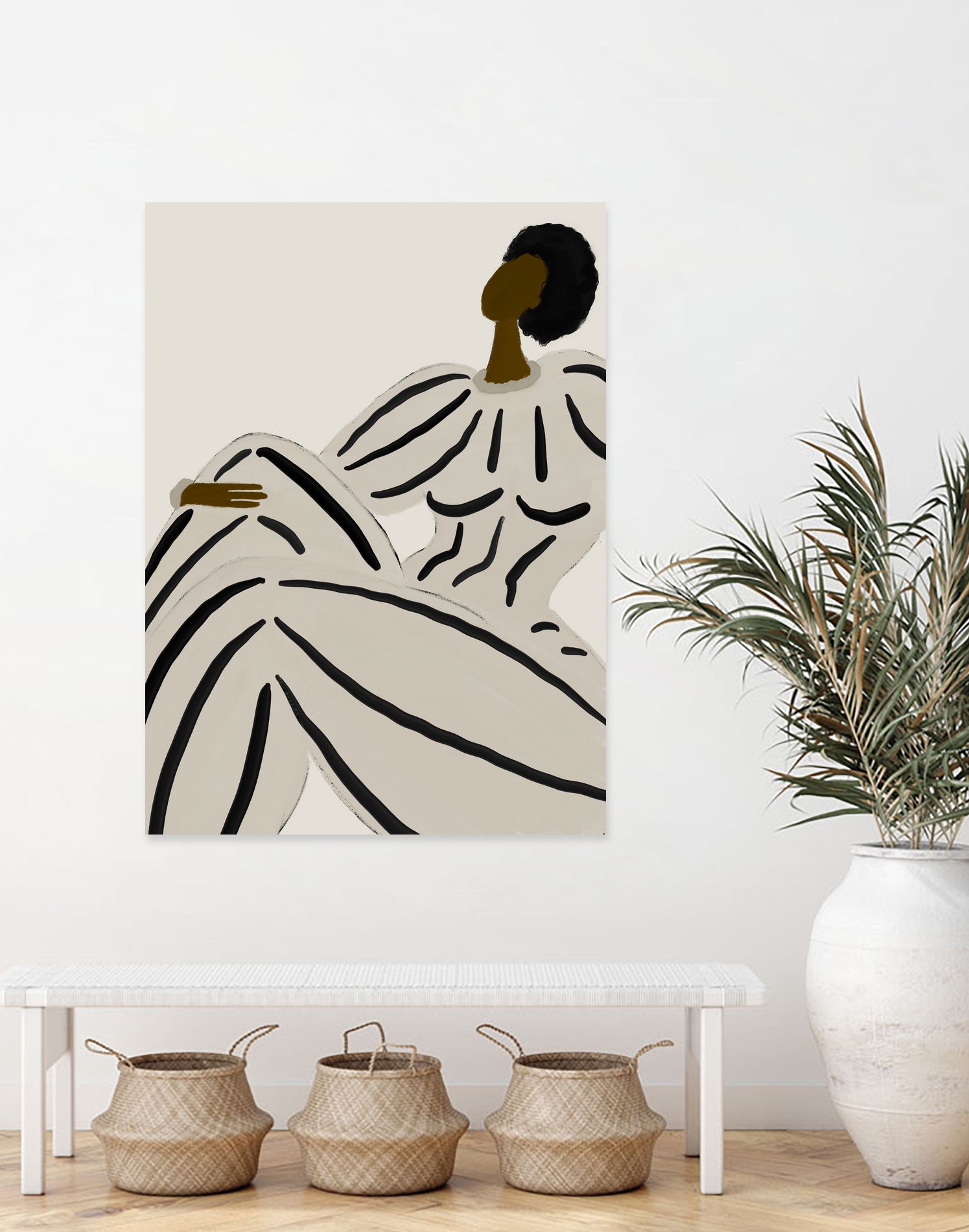 Form V by M Studio on GIANT ART - grey beige