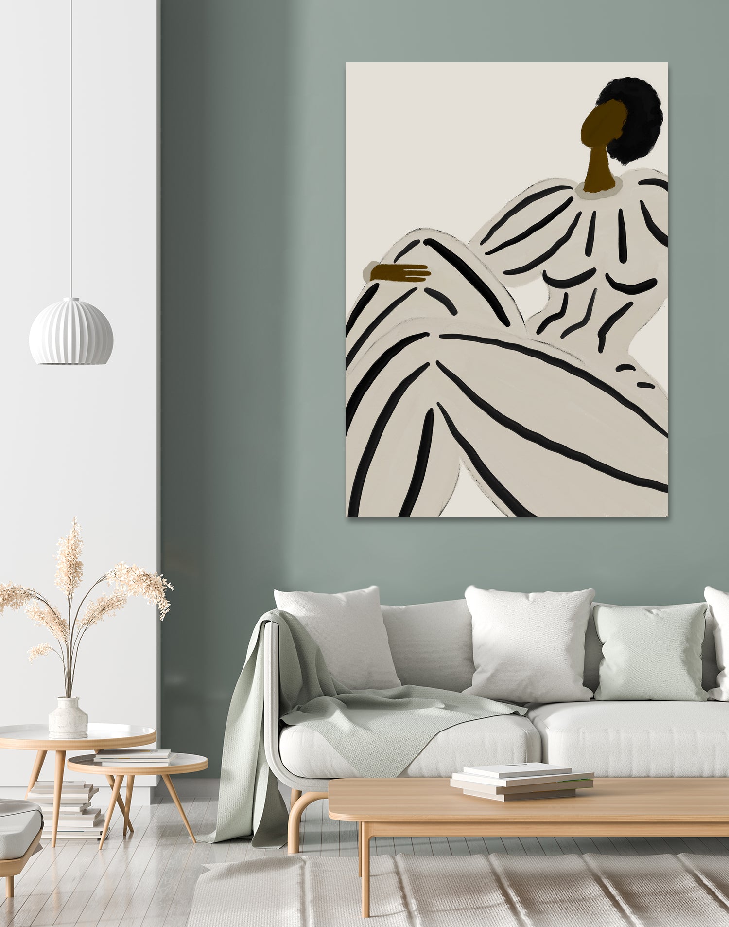 Form V by M Studio on GIANT ART - grey beige