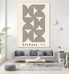 Bauhaus 1919 by M studio on GIANT ART - beige abstact framed canvas