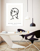 Le visage by M Studio on GIANT ART - white line art matisse