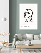 Le visage by M Studio on GIANT ART - white line art matisse