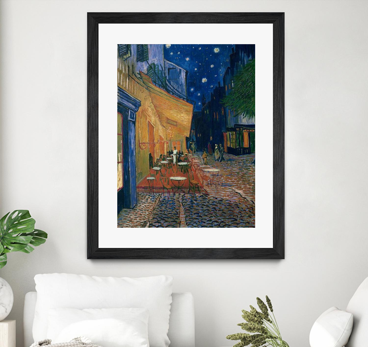 Cafe-terrace at night (Place du forum in Arles), 1888 by Vincent van Gogh on GIANT ART - museums